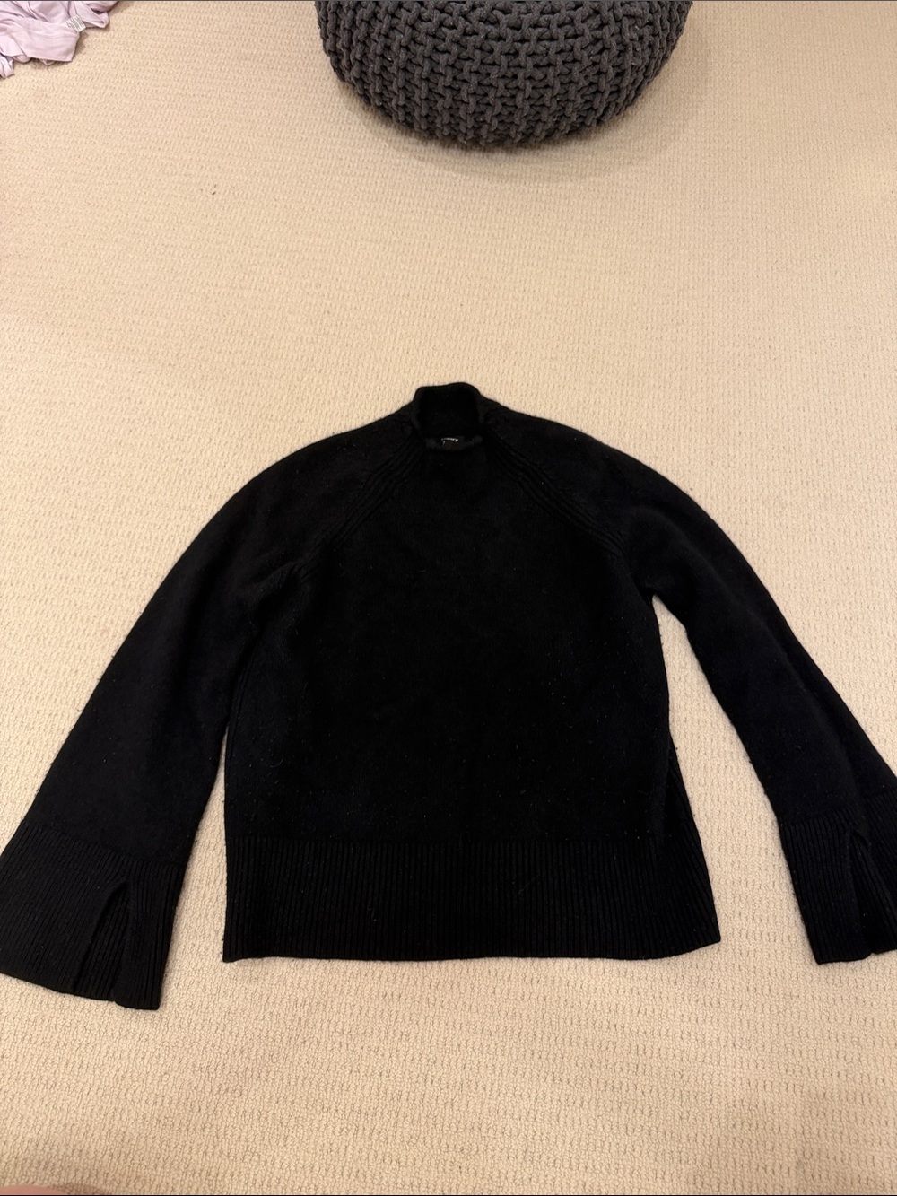 Theory Black Mock Neck Sweater